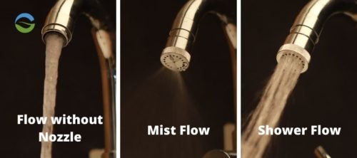 mist and shower flow brass nozzle